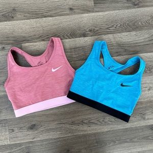 Nike Sports Bra - Lot of 2 - Pink and Blue - Size Small